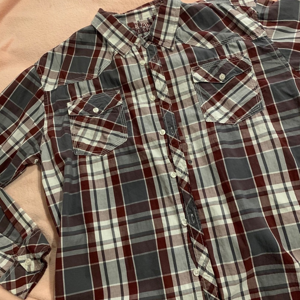 Men’s Reclaim Plaid Button Down Long Sleeve